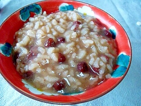 ❤　小豆の水煮を使かって！　小豆粥　❤